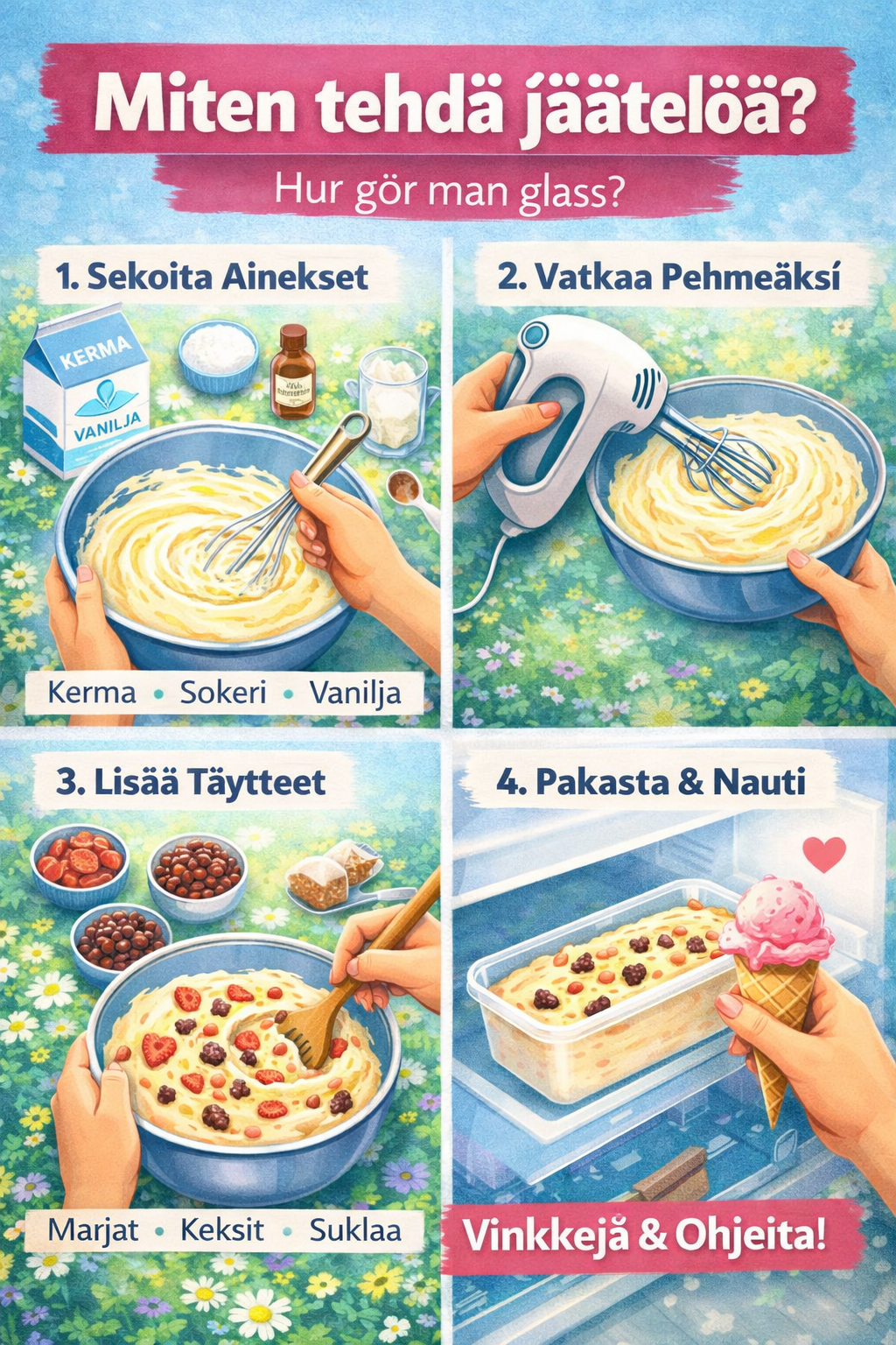 Miten tehdä jäätelöä?